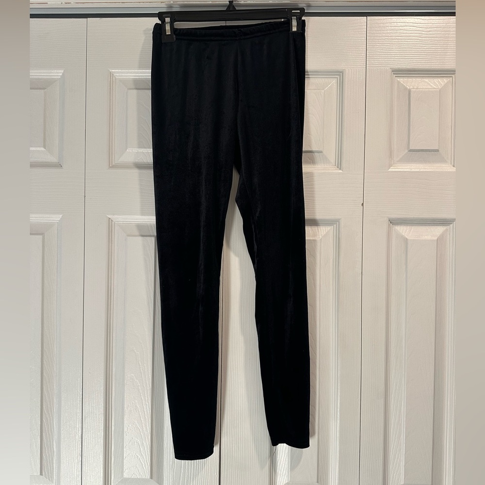 Xhileration Black velvet leggings